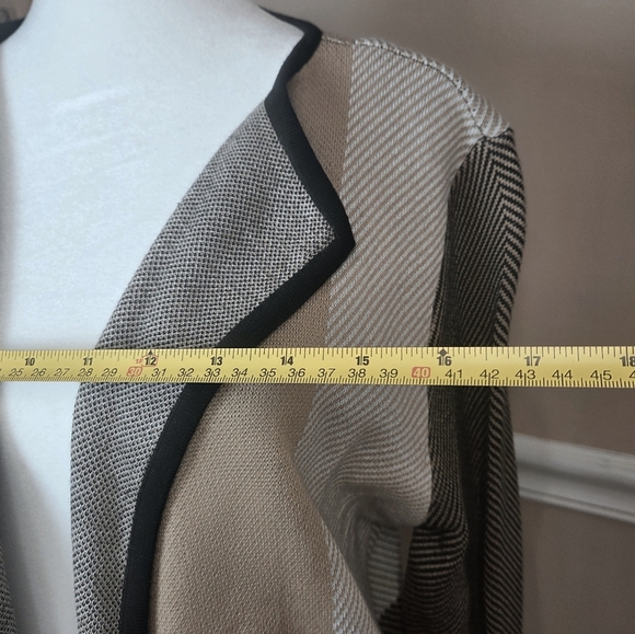 JONES STUDIO b Evan Picone Woman's Blush Pink Open Front Cardigan Sweater Size M - Picture 4 of 9